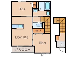 田井ノ瀬駅 徒歩27分 2階の物件間取画像